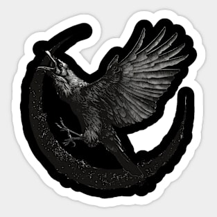 Eclipse Crow Moon Sticker